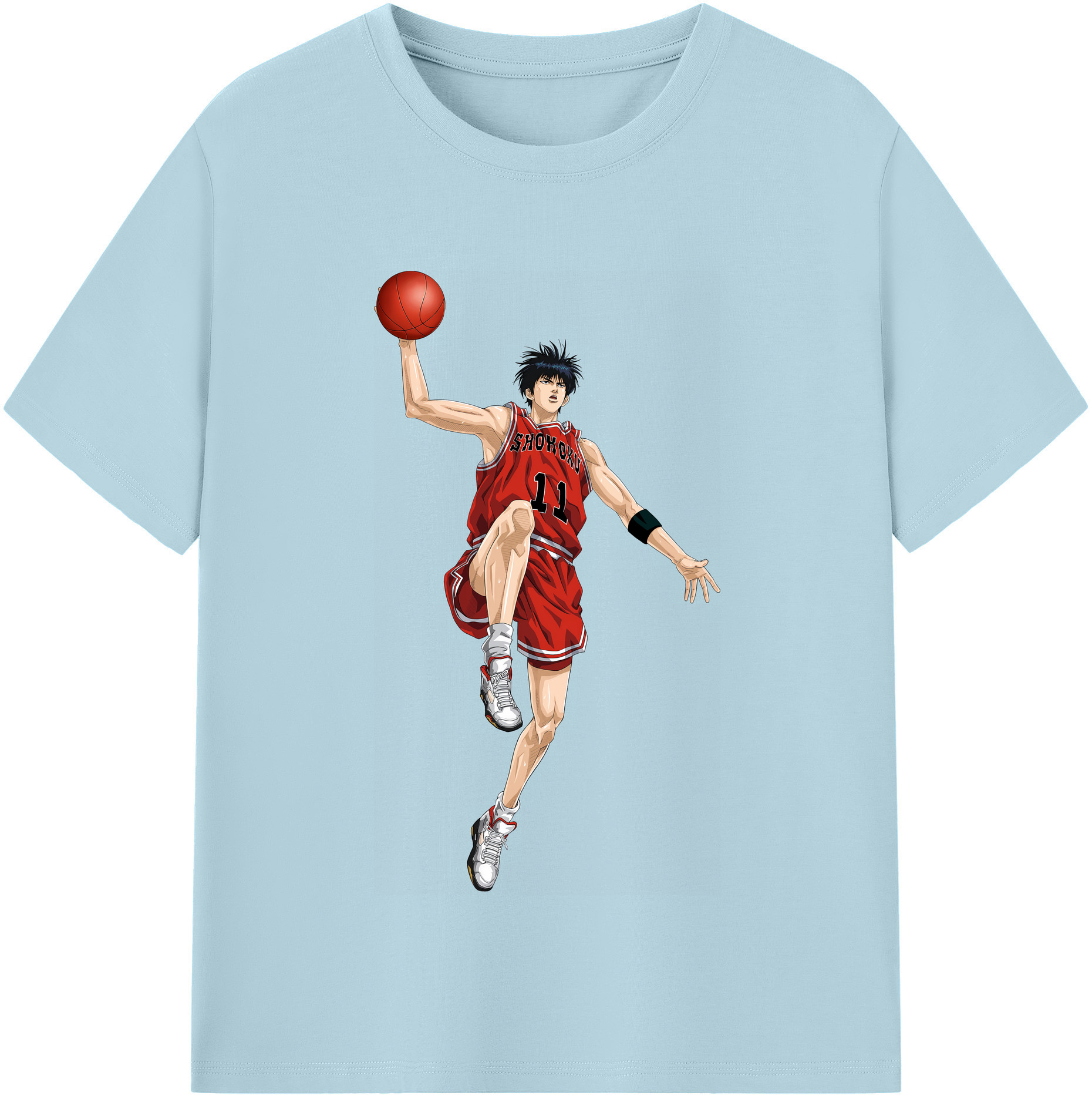 SLAM DUNK／スラムダンク 綿100％半袖Tシャツ（フロントプリント）